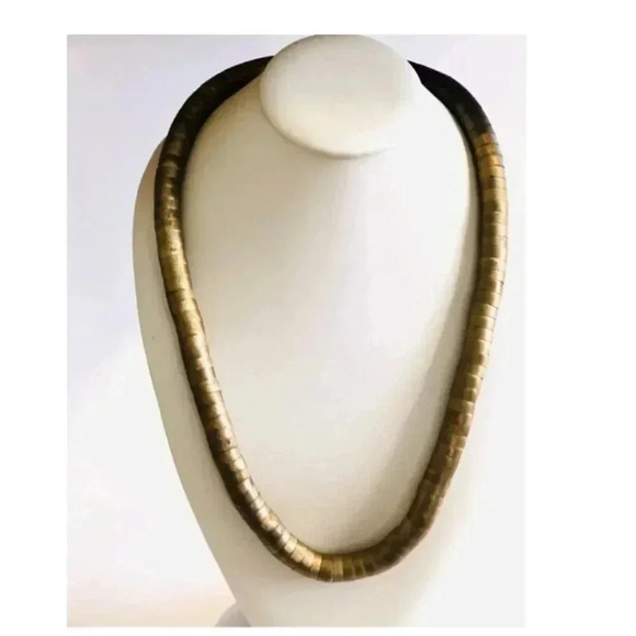 Vintage bronze SNAKE STATEMENT NECKLACE - Picture 1 of 4